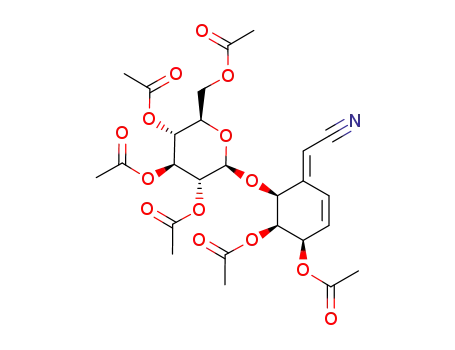 (2E)-[(4R,5R,6S)-4,5-diacetoxy-6-{[2,3,4,6-tetra-O-acetyl-β-D-glucopyranosyl]oxy}-cyclohex-2-en-1-ylidene]ethanenitrile