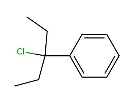 Molecular Structure of 35078-49-0 ((1-ethyl-1-chloropropyl)benzene)