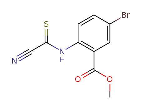 Molecular Structure of 925444-63-9 (Benzoic acid, 5-bromo-2-[(cyanothioxomethyl)amino]-, methyl ester)