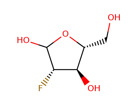 Molecular Structure of 149624-22-6 (alpha-D-Ribofuranose,2-deoxy-2-fluoro-(9CI))