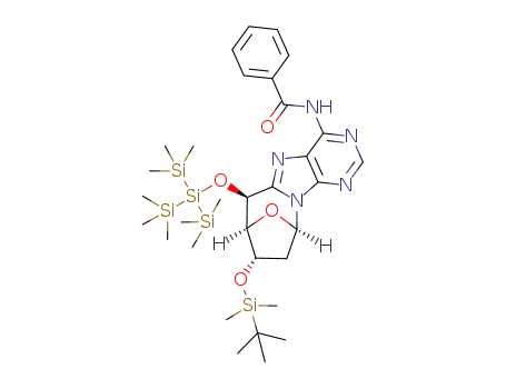 (5'S)-N<sup>5</sup>-benzoyl-3'-O-(tert-butyldimethylsilyl)-5'-O-[tris(trimethylsilyl)silyl]-5',8-cyclo-2'-deoxyadenosine