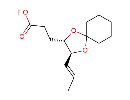 1,4-Dioxaspiro[4.5]decane-2-propanoic acid, 3-(1E)-1-propenyl-,
(2S,3S)-
