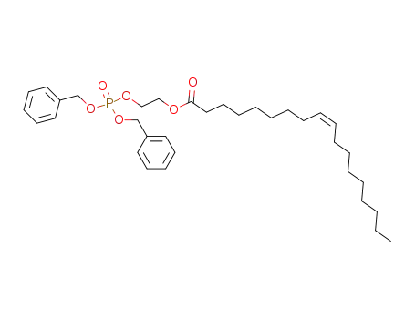 Molecular Structure of 183323-33-3 ((Z)-Octadec-9-enoic acid 2-(bis-benzyloxy-phosphoryloxy)-ethyl ester)