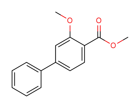 Molecular Structure of 175152-70-2 (3-METHOXY-BIPHENYL-4-CARBOXYLIC ACID METHYL ESTER)