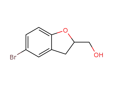 Molecular Structure of 197577-35-8 ((5-BroMo-2,3-dihydrobenzofuran-2-yl)Methanol)