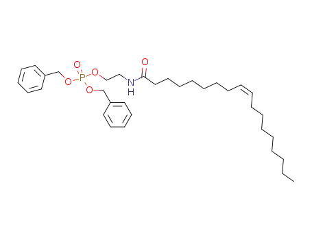 Molecular Structure of 183323-44-6 (Phosphoric acid dibenzyl ester 2-((Z)-octadec-9-enoylamino)-ethyl ester)