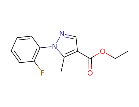 Molecular Structure of 618092-38-9 (ETHYL 1-(2-FLUOROPHENYL)-5-METHYL-1H-PYRAZOLE-4-CARBOXYLATE)