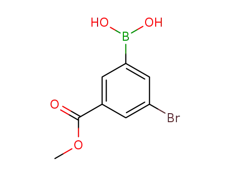 Molecular Structure of 913835-87-7 (3-BROMO-5-(METHOXYCARBONYL)BENZENEBORONIC ACID 96)