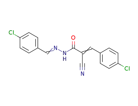 Molecular Structure of 30866-34-3 (2-Propenoic acid,3-(4-chlorophenyl)-2-cyano-, 2-[(4-chlorophenyl)methylene]hydrazide)