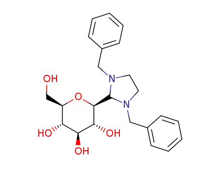 (2S,3R,4R,5S,6R)-2-(1,3-Dibenzyl-imidazolidin-2-yl)-6-hydroxymethyl-tetrahydro-pyran-3,4,5-triol