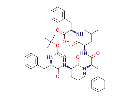 Molecular Structure of 148182-34-7 (tert-butyloxycarbonyl-phenylalanyl-leucyl-phenylalanyl-leucyl-phenylalanyl-OH)
