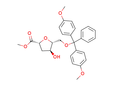 (2R,4S,5R)-5-[Bis-(4-methoxy-phenyl)-phenyl-methoxymethyl]-4-hydroxy-tetrahydro-furan-2-carboxylic acid methyl ester