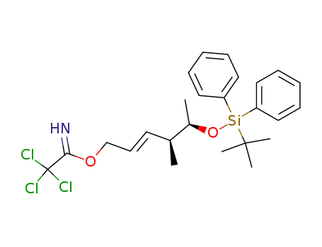 2,2,2-Trichloro-acetimidic acid (E)-(4S,5R)-5-(tert-butyl-diphenyl-silanyloxy)-4-methyl-hex-2-enyl ester