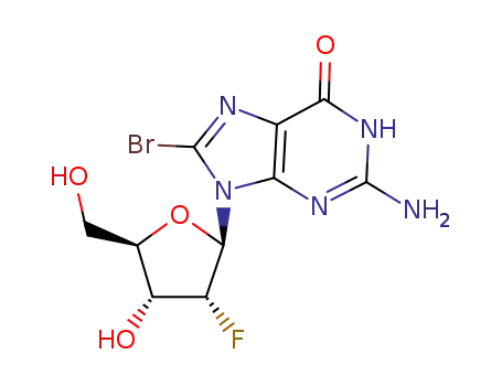 Molecular Structure of 847649-66-5 (8-bromo-2'-deoxy-2'-fluoroguanosine)