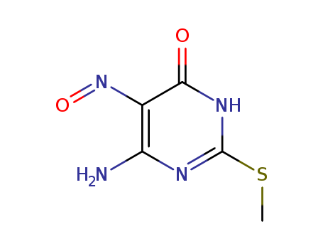 4(3H)-Pyrimidinone,6-amino-2-(methylthio)-5-nitroso- cas  43005-49-8