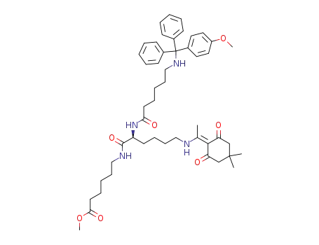 6-[(S)-6-[1-(4,4-Dimethyl-2,6-dioxo-cyclohexylidene)-ethylamino]-2-(6-{[(4-methoxy-phenyl)-diphenyl-methyl]-amino}-hexanoylamino)-hexanoylamino]-hexanoic acid methyl ester