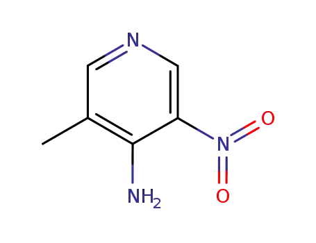 Molecular Structure of 18227-67-3 (4-Pyridinamine,  3-methyl-5-nitro-)