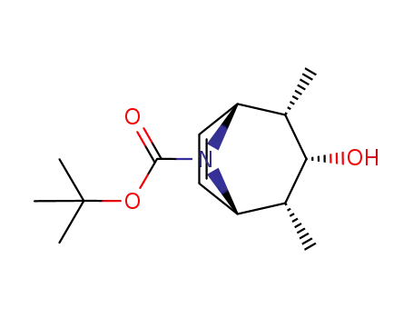 Molecular Structure of 736181-21-8 (8-Azabicyclo[3.2.1]oct-6-ene-8-carboxylic acid,
3-hydroxy-2,4-dimethyl-, 1,1-dimethylethyl ester,
(1R,2S,3-endo,4R,5S)-rel-)
