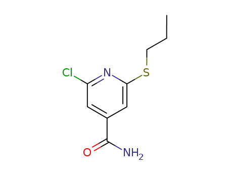 Molecular Structure of 313269-84-0 (2-Chloro-6-(propylthio)-4-pyridinecarboxamide)