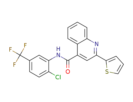 N-[2-chloro-5-(trifluoromethyl)phenyl]-2-(2-thienyl)-4-quinolinecarboxamide