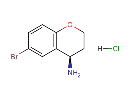 Molecular Structure of 1810074-56-6 ((S)-6-Bromochroman-4-amine hydrochloride)