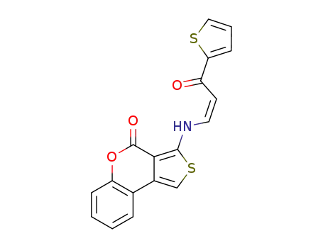 Molecular Structure of 221235-30-9 (3-<1-oxo-1-(2-thienyl)-2-propen-3-ylamino>thieno<3,4-c>coumarin)