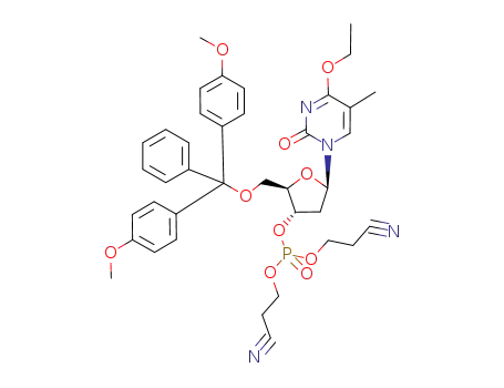 O<sup>4</sup>-ethyl-5'-dimethoxytritylthymidine-3'-(biscyanoethyl)monophosphate