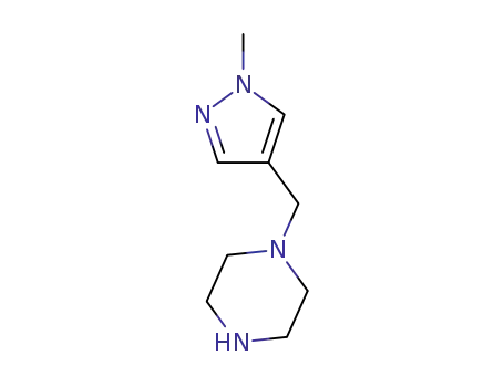 Molecular Structure of 1001757-59-0 (1-[(1-methyl-1H-pyrazol-4-yl)methyl]piperazine(SALTDATA: FREE))