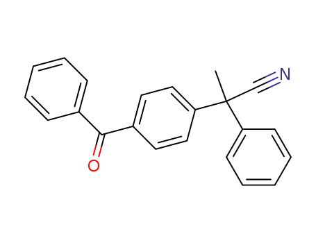 Molecular Structure of 33092-22-7 (2-(4-benzoylphenyl)-2-phenylpropanenitrile)