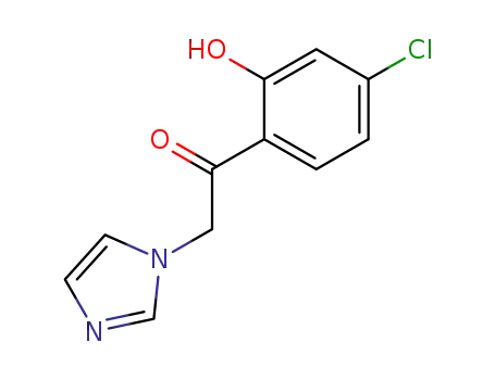 Molecular Structure of 80930-53-6 (Ethanone, 1-(4-chloro-2-hydroxyphenyl)-2-(1H-imidazol-1-yl)-)