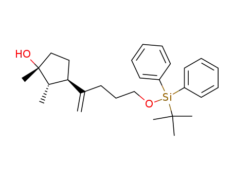 Molecular Structure of 172490-98-1 ((1R,2S,3R)-3-(5-tert-butyldiphenylsilyloxy-1-penten-2-yl)-1,2-dimethyl-cyclopentanol)