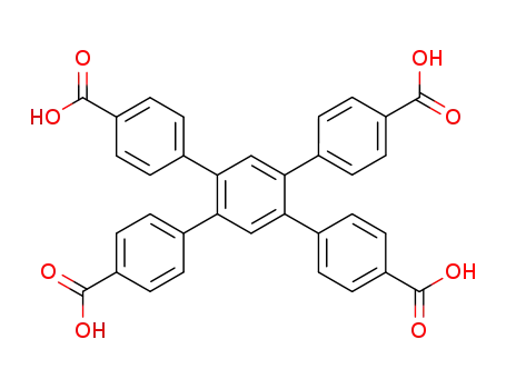 Molecular Structure of 1078153-58-8 (1,2,4,5-Tetrakis(4-carboxyphenyl)benzene)