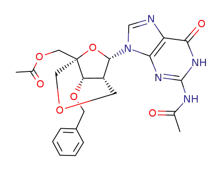 (1R,3S,4R,8S)-1-acetoxymethyl-3-(N<sup>2</sup>-acetylguanin-9-yl)-8-benzyloxy-2,6-dioxabicyclo<3.2.1>octane