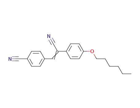 Molecular Structure of 62736-62-3 (Benzeneacetonitrile, a-[(4-cyanophenyl)methylene]-4-(hexyloxy)-)