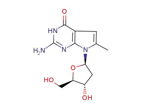 2-Amino-7-((2R,4S,5R)-4-hydroxy-5-hydroxymethyl-tetrahydro-furan-2-yl)-6-methyl-3,7-dihydro-pyrrolo[2,3-d]pyrimidin-4-one