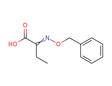 Molecular Structure of 5435-45-0 ((2E)-2-phenylmethoxyiminobutanoic acid)