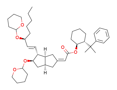 [(3aS,4R,5R,6aS)-5-(Tetrahydro-pyran-2-yloxy)-4-[(E)-(S)-3-(tetrahydro-pyran-2-yloxy)-oct-1-enyl]-hexahydro-pentalen-(2Z)-ylidene]-acetic acid (1S,2R)-2-(1-methyl-1-phenyl-ethyl)-cyclohexyl ester