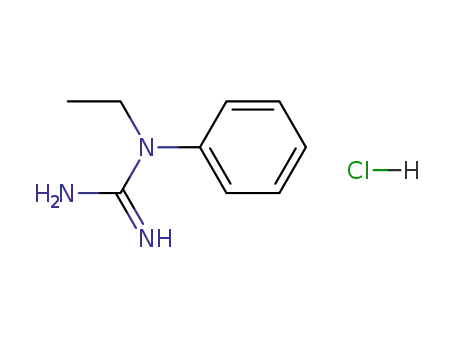 Molecular Structure of 321-44-8 (1-ethyl-1-phenylguanidine hydrochloride (1:1))