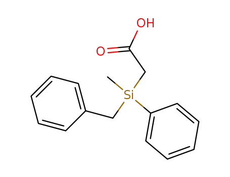 Molecular Structure of 95373-54-9 ((-)-BENZYLMETHYLPHENYLSILYLACETIC ACID)