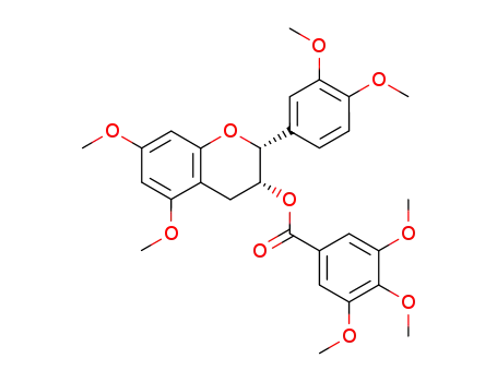 Molecular Structure of 47811-75-6 ((2R,3R)-5,7-dimethoxy-2-(3,4-dimethoxyphenyl)-3,4-dihydrobenzopyran-3-ol 3,4,5-trimethoxybenzoate)