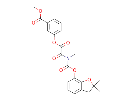 Molecular Structure of 105315-52-4 (methyl 3-({[{[(2,2-dimethyl-2,3-dihydro-1-benzofuran-7-yl)oxy]carbonyl}(methyl)amino](oxo)acetyl}oxy)benzoate)