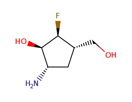 Cyclopentanemethanol, 4-amino-2-fluoro-3-hydroxy-, (1alpha,2beta,3alpha,4alpha)- (9CI)