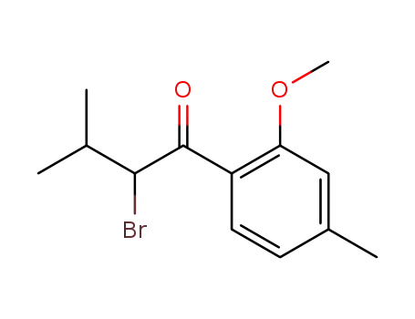 Molecular Structure of 125042-01-5 (2-bromo-3-methyl-1-(2-methoxy-4-methylphenyl)-1-butanone)