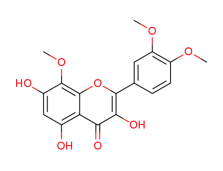 Molecular Structure of 106854-92-6 (4H-1-Benzopyran-4-one,
2-(3,4-dimethoxyphenyl)-3,5,7-trihydroxy-8-methoxy-)