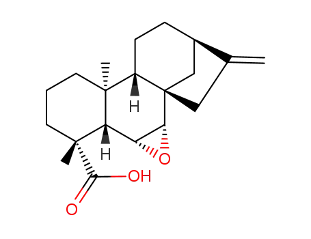 Molecular Structure of 83883-03-8 (ent-6β,7β-epoxykaur-16-en-19-oic acid)