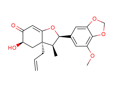 (2RS,3SR,3aRS,5RS)-3,3a,4,5-Tetrahydro-5-hydroxy-2-(3-methoxy-4,5-methylenedioxyphenyl)-3-methyl-3a-(2-propenyl)-6(2H)-benzofuranone