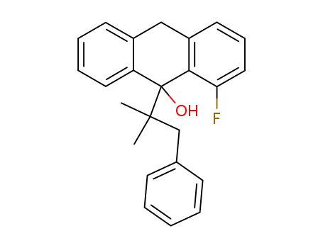 Molecular Structure of 85683-71-2 (9-(1,1-dimethyl-2-phenylethyl)-1-fluoro-9,10-dihydro-9-anthrol)