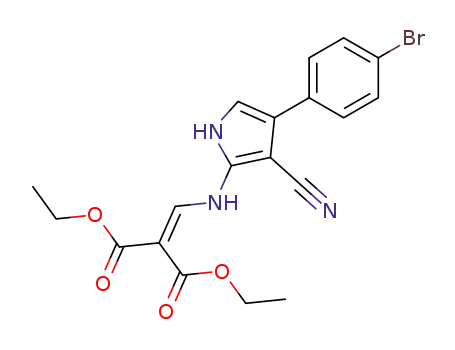 2-{[4-(4-Bromo-phenyl)-3-cyano-1H-pyrrol-2-ylamino]-methylene}-malonic acid diethyl ester