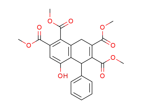 Molecular Structure of 85545-65-9 (1,2,6,7-Naphthalenetetracarboxylic acid,
5,8-dihydro-4-hydroxy-5-phenyl-, tetramethyl ester)