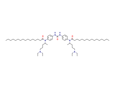 N-(5-diethylaminopentan-2-yl)-N-[4-[[4-(5-diethylaminopentan-2-yl-hexadecanoyl-amino)phenyl]carbamoylamino]phenyl]hexadecanamide cas  79692-35-6